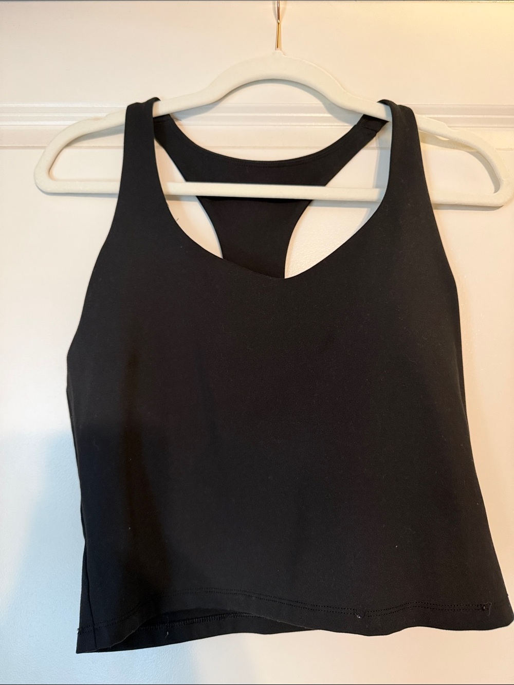 Fabletics Black Racerback Tank Crop Top - Women Intimates & Sleepwear
